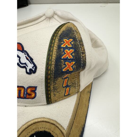 Logo Athletic NFL Hat Super Bowl XXXIII Champions Denver Broncos Back 2 Back VTG - Picture 2 of 11